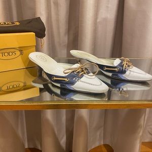 Tods nautical kitten heel size 8 1/2 AS IS